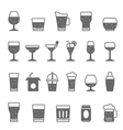 icon set - glass and beverage vector image