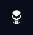 silhouette face skull logo design template vector image vector image