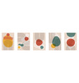 abstract line shapes art posters collection vector image