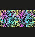 rainbow leopard seamless pattern vector image