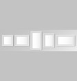 realistic white vertical horizontal and square vector image vector image