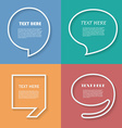 icon set quotation speech bubble templates vector image