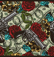 mafia and money vintage seamless pattern vector image vector image