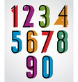 retro numbers bold condensed numerals set vector image