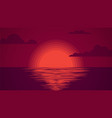 sea sunset summer landscape background vector image vector image