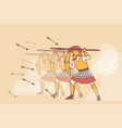 spartans with shield and spear attack vector image