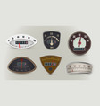 speedometers speed gauges realistic vector image vector image