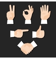 hands set vector image vector image