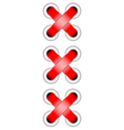 red lacing vector image vector image