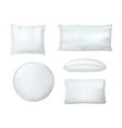 realistic white cushion pillows mask vector image vector image