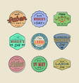 set of labor day badges international workers vector image vector image