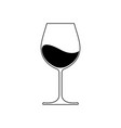 wineglass icon vector image