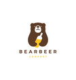bear beer logo icon vector image