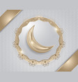 islamic background with gold crescent moon vector image vector image