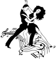 salsa music vector image