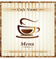cafe menu vector image vector image