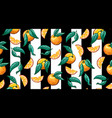 hand-drawn tropical seamless pattern with branch vector image vector image