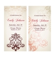 vintage invitation card vector image vector image