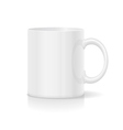 photorealistic white cup vector image