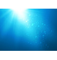 abstract blue water background with sunbeams vector image