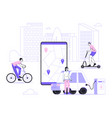 city transport rental app modern eco vector image vector image