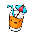 kawaii cute cocktail vector image vector image