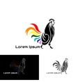 logo rooster vector image