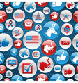 usa elections icons glossy buttons pattern vector image vector image