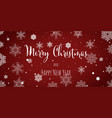 winter snowflake greeting banner with red vector image