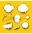 comic cartoon speech bubbles with halftone shadows vector image