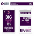mothers day sale design with mobile mokeup vector image