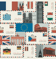 seamless pattern on traveling theme vector image vector image