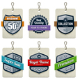 set of retro labels vector image vector image