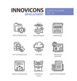 web page development - modern line icons vector image vector image