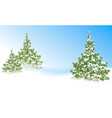 winter forest vector image