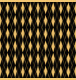 diamond pattern motif seamless gold and black vector image