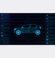 futuristic user interface car service hud vector image