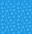 seamless pattern with line chemistry lab equipment vector image