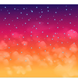a magical nigh sky with stars and delecate clouds vector image vector image