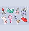 fashion beauty make up cosmetics things vector image