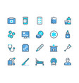 medical line icons pharmacy prescription vector image