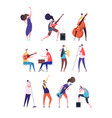people playing music musicians performing rock vector image vector image