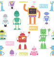 robots and transformer androids cartoon toys vector image