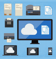 big data cloud computing concept vector image