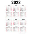calendar for 2023 vector image