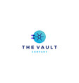 vault logo door icon vector image