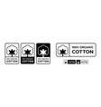 cotton fabric logo labels and icons organic vector image vector image