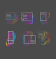 set modern abstract liquid banners design vector image vector image