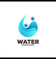water drop gradient design logo vector image