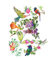 watercolor hand drawn seamless pattern vector image